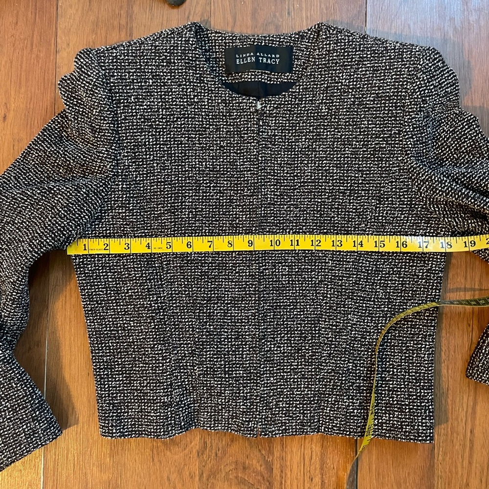 Linda Allard for Ellen Tracy cropped zip-front jacket - Picture 6 of 7